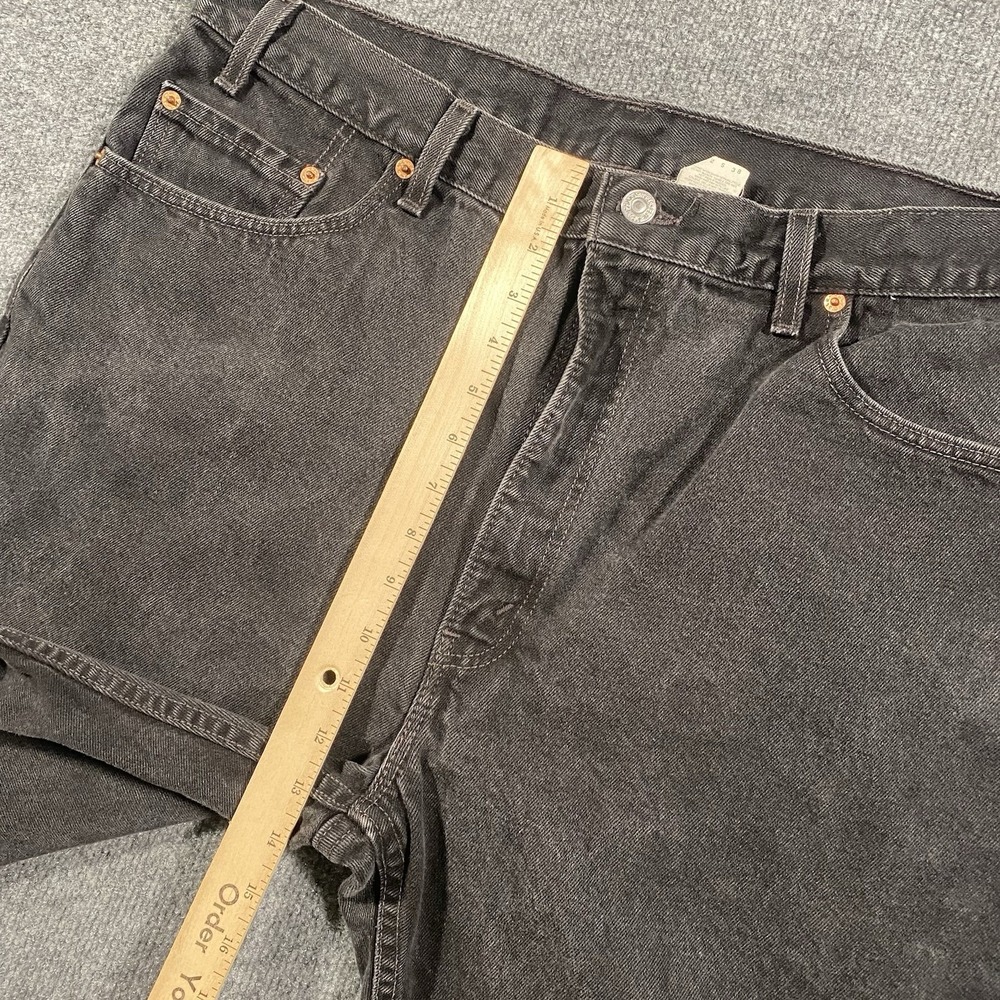 Vintage 90s Levis 505 Bermuda Cut Off Jean Shorts Mens Size 40 Faded Jorts - Picture 6 of 10